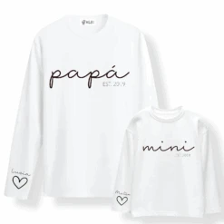 Camiseta Papá-Mamá Mini Cuore Manga Larga -Roly Camiseta Papa Mama Mini Cuore manga larga blanca 3