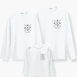 Camiseta Papa-Mama X Mini Manga Larga