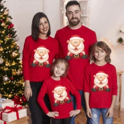 Camiseta Papá Noel Happy Manga Larga