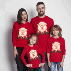 Camiseta Papá Noel Happy Manga Larga -Roly Camiseta Papa Noel happy manga larga Rojo 2