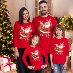 Camiseta Papá Noel Manga Larga