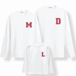 Camiseta Personalizable Iniciales Mini Manga Larga -Roly Camiseta Personalizable Iniciales Mini manga larga blanca 2