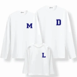 Camiseta Personalizable Iniciales Mini Manga Larga -Roly Camiseta Personalizable Iniciales Mini manga larga blanca 3