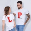 Camiseta Personalizable Letra Grande Parejas
