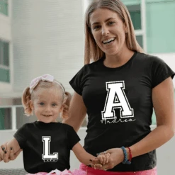 Camiseta Personalizable Letra Grande -Roly Camiseta Personalizable letra grande Negro 4