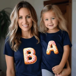 Camiseta Personalizada Inicial Cookie -Roly Camiseta Personalizada Inicial Cookie azul marino 2