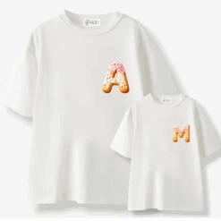 Camiseta Personalizada Inicial Cookie -Roly Camiseta Personalizada Inicial Cookie blanca 2