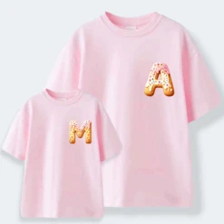 Camiseta Personalizada Inicial Cookie -Roly Camiseta Personalizada Inicial Cookie rosa 2