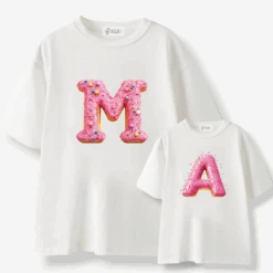 Camiseta Personalizada Inicial Donut -Roly Camiseta Personalizada Inicial Donut blanca 2