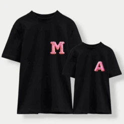 Camiseta Personalizada Inicial Donut -Roly Camiseta Personalizada Inicial Donut negra 2