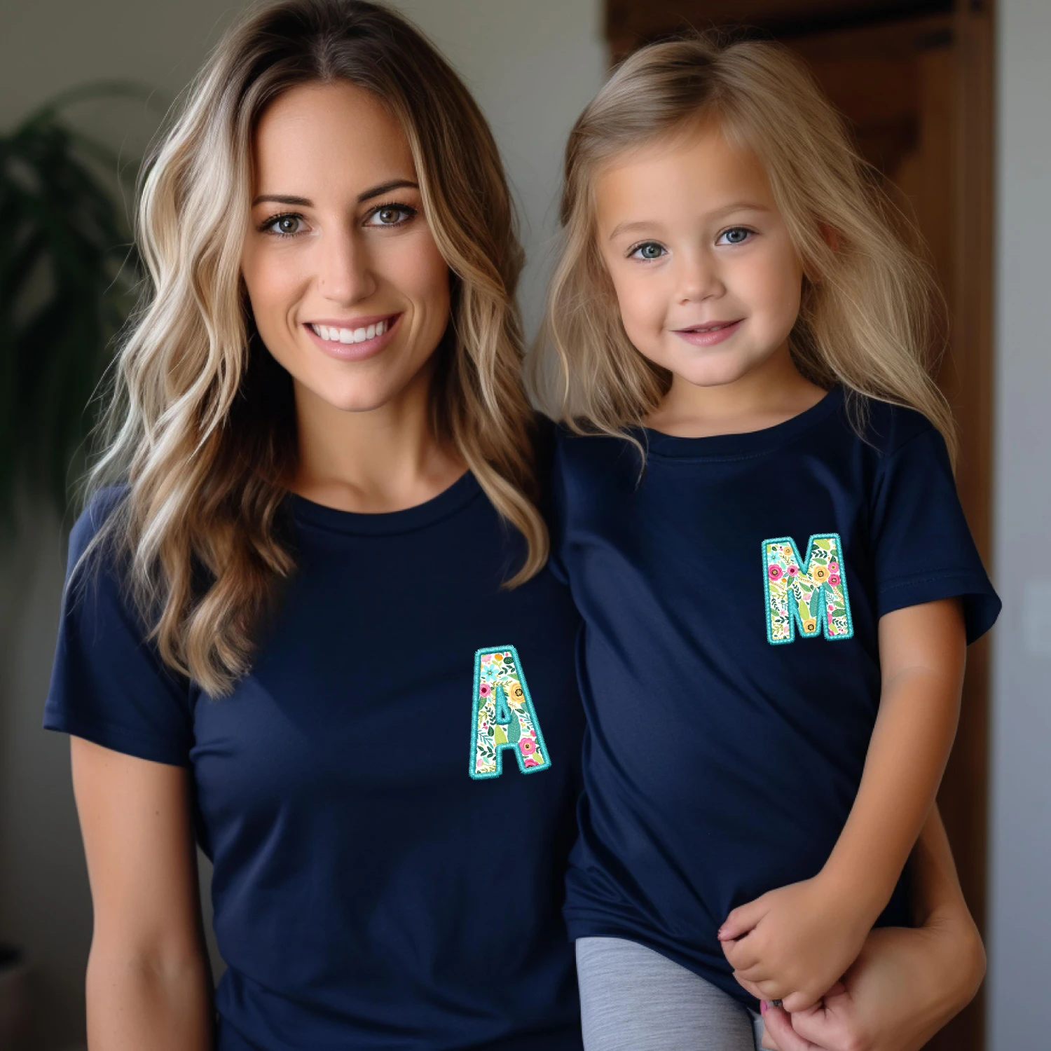 Camiseta Personalizada Inicial Flores 10 Camiseta Personalizada Inicial Flores - Imagen 10