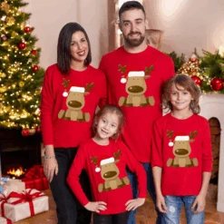 Camiseta Reno Gorrito Manga Larga