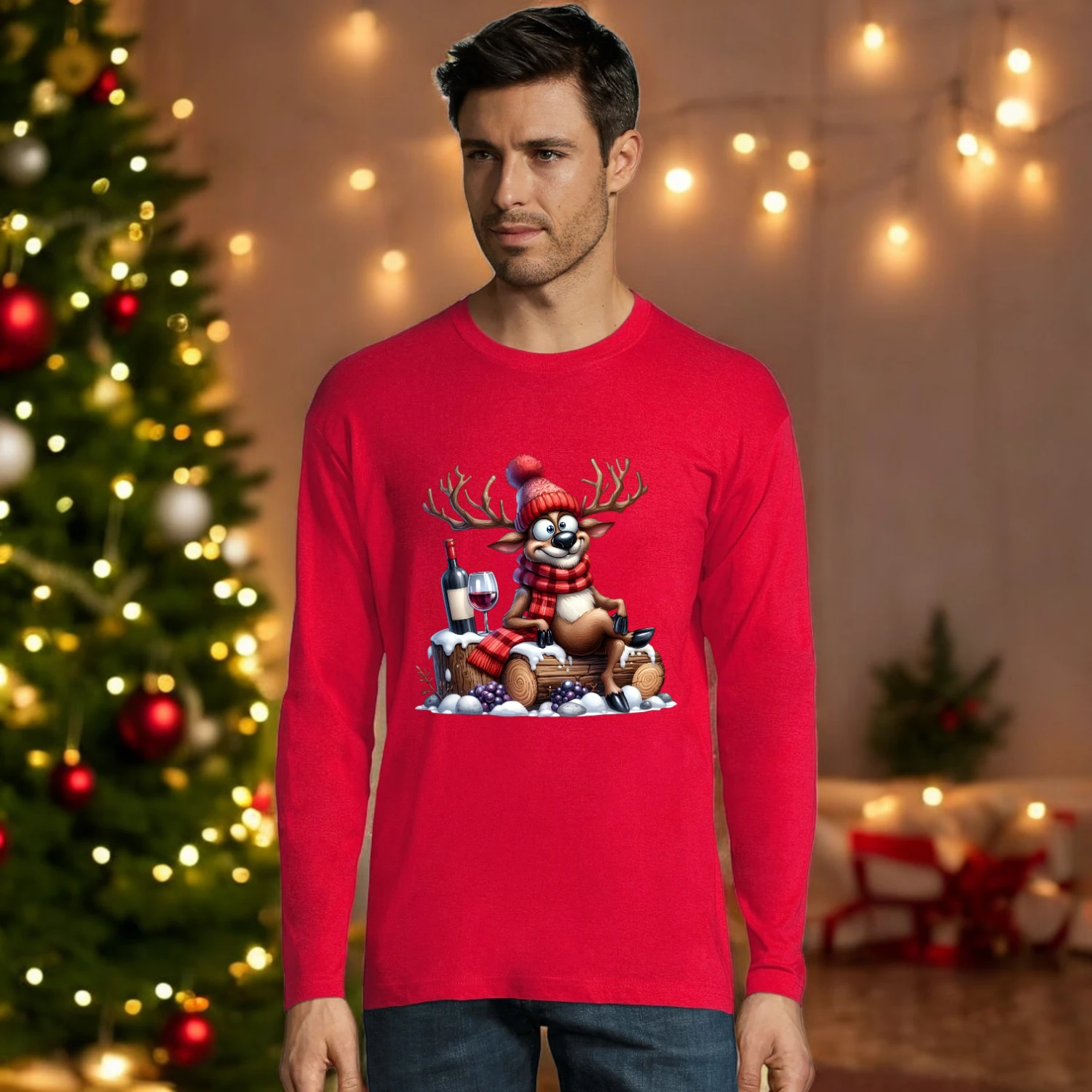 Camiseta Reno Vinito Manga Larga 2 Camiseta Reno Vinito Manga Larga - Imagen 2