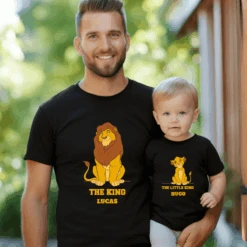 Camiseta Rey León Personalizada 6 Camiseta Rey León Personalizada -Roly Camiseta Rey Leon Personalizada negra 2