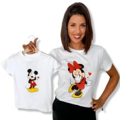 Camiseta Shy Mickey & Minnie Hearts -Roly Camiseta Shy Mickey Minnie hearts Blanco 3