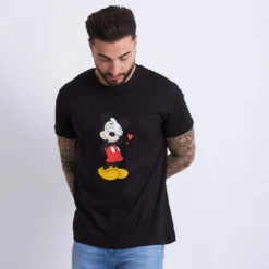 Camiseta Shy Mickey & Minnie Hearts -Roly Camiseta Shy Mickey Minnie hearts Negro 4