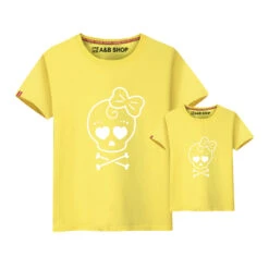 Camiseta Skull A&B White -Roly Camiseta Skull AyB white amarilla