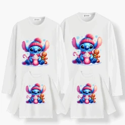 Camiseta Stich Pompón Navidad Manga Larga