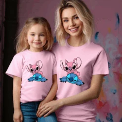 Camiseta Stitch Feliz -Roly Camiseta Stitch Feliz rosa