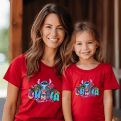 Camiseta Stitch Ohana -Roly Camiseta Stitch Ohana roja