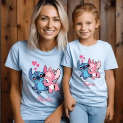 Camiseta Stitch Y Ángel Personalizada