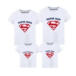 Camiseta Superdad, Mom And Children -Roly Camiseta Superdad mom and children blanca 4