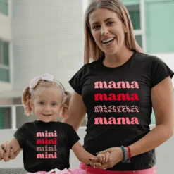Camiseta Mama-mini -Roly Camiseta mama mini negra