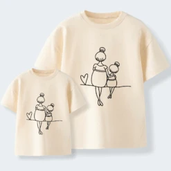 Camiseta Mami Y Niña Love -Roly Camiseta mami y nina love crudo 2