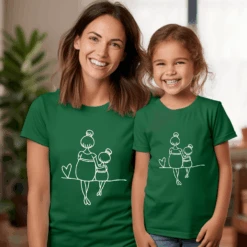 Camiseta Mami Y Niña Love -Roly Camiseta mami y nina love verde 2