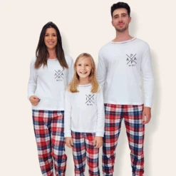 Pijama Familia Camiseta Blanca Mama-Papa X Mini
