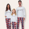 Pijama Familia Camiseta Blanca Papá-Mamá Mini Cuore