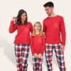 Pijama Familia Camiseta Roja Mama-Papa X Mini