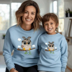 Sudadera Búho Nubes -Roly Sudadera Buho Nubes celeste