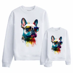 Sudadera Bulldog Colors -Roly Sudadera Bulldog colors Blanco