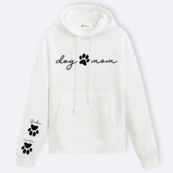 Sudadera Capucha Dog Mom Huella -Roly Sudadera Capucha Dog Mom Huella blanca