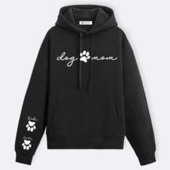 Sudadera Capucha Dog Mom Huella -Roly Sudadera Capucha Dog Mom Huella negra