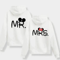 Sudadera Capucha Mrs & Mr -Roly Sudadera Capucha Mrs Mr blanca