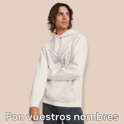 Sudadera Capucha Nuestras Manos -Roly Sudadera Capucha Nuestras Manos Blanco 2