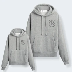 Sudadera Capucha Papa-Mama X Mini -Roly Sudadera Capucha Papa Mama X Mini Gris 2
