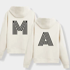 Sudadera Capucha Personalizada Inicial Retro -Roly Sudadera Capucha Personalizada Inicial Retro crudo