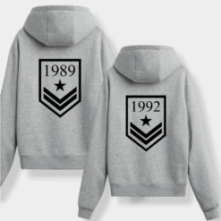 Sudadera Capucha Personalizada Militar -Roly Sudadera Capucha Personalizada Militar Gris