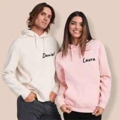 Roly -Roly Sudadera Capucha Personalizada Nombre Crudo Rosa 2