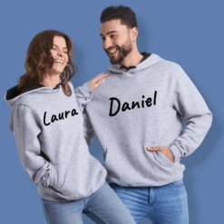 Sudadera Capucha Personalizada Nombre -Roly Sudadera Capucha Personalizada Nombre Gris