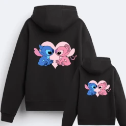 Sudadera Capucha Stitch Love -Roly Sudadera Capucha Stitch Love negra