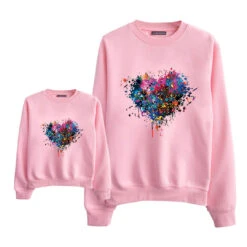 Sudadera Corazón Degradado -Roly Sudadera Corazon degradado rosa
