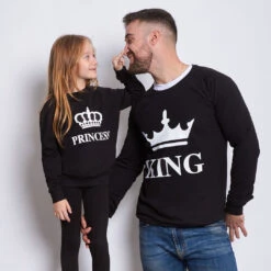 Sudadera Crown King-Queen-Prince-Princess -Roly Sudadera Crown King Queen Prince Princess Negro 6
