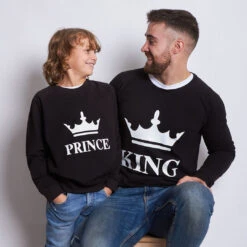 Sudadera Crown King-Queen-Prince-Princess -Roly Sudadera Crown King Queen Prince Princess Negro 8