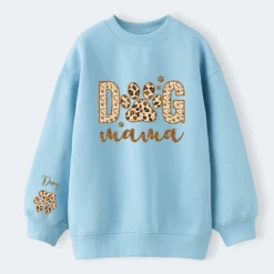 Sudadera Dog Mama Animal Print -Roly Sudadera Dog Mama Animal Print celeste