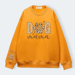Sudadera Dog Mama Animal Print -Roly Sudadera Dog Mama Animal Print naranja
