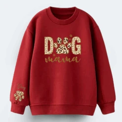 Sudadera Dog Mama Animal Print -Roly Sudadera Dog Mama Animal Print roja